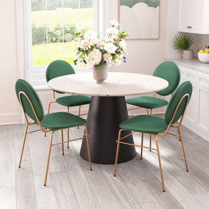 Jorf Dining Table Beige & Bronze - Disselt Designs