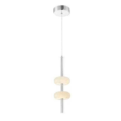 Spanish Alabaster Pendant // Chrome - Disselt Designs