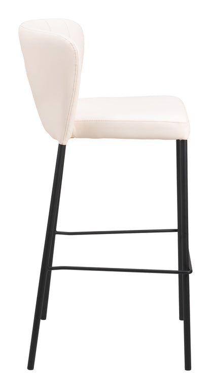 Linz Barstool (Set of 2) Cream - Disselt Designs