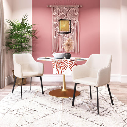 Adage Dining Chair (Set of 2) Beige - Disselt Designs