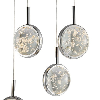 Bubbling Glow Rectangular Chandelier // Chrome - Disselt Designs