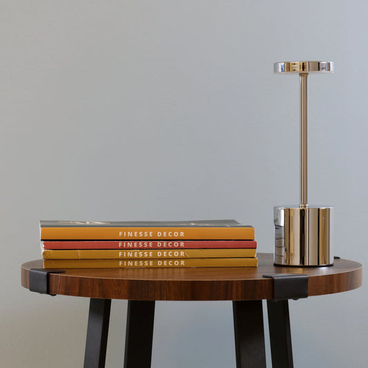 Pulse Rechargeable Table Lamp // Chrome - Disselt Designs