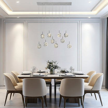 Bubbling Glow Rectangular Chandelier // Chrome - Disselt Designs