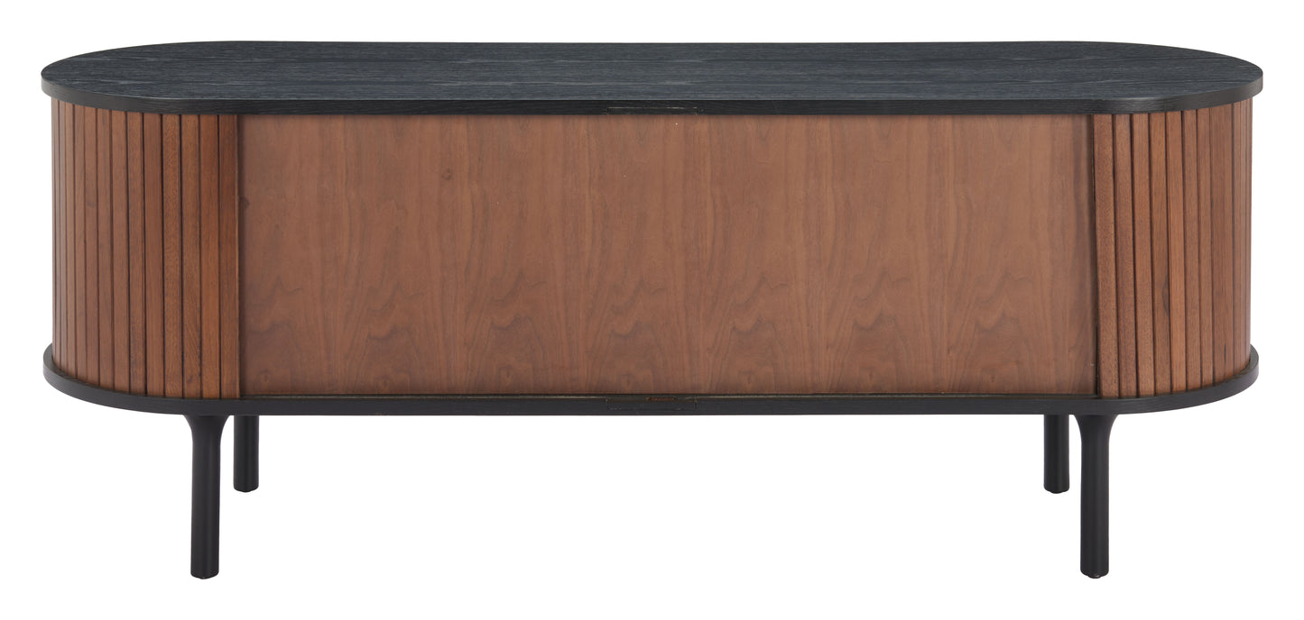Koriana Entertainment Stand Black & Walnut - Disselt Designs