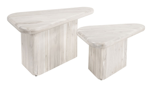 Navidic Coffee Table Set (2-Piece) Whitewashed - Disselt Designs