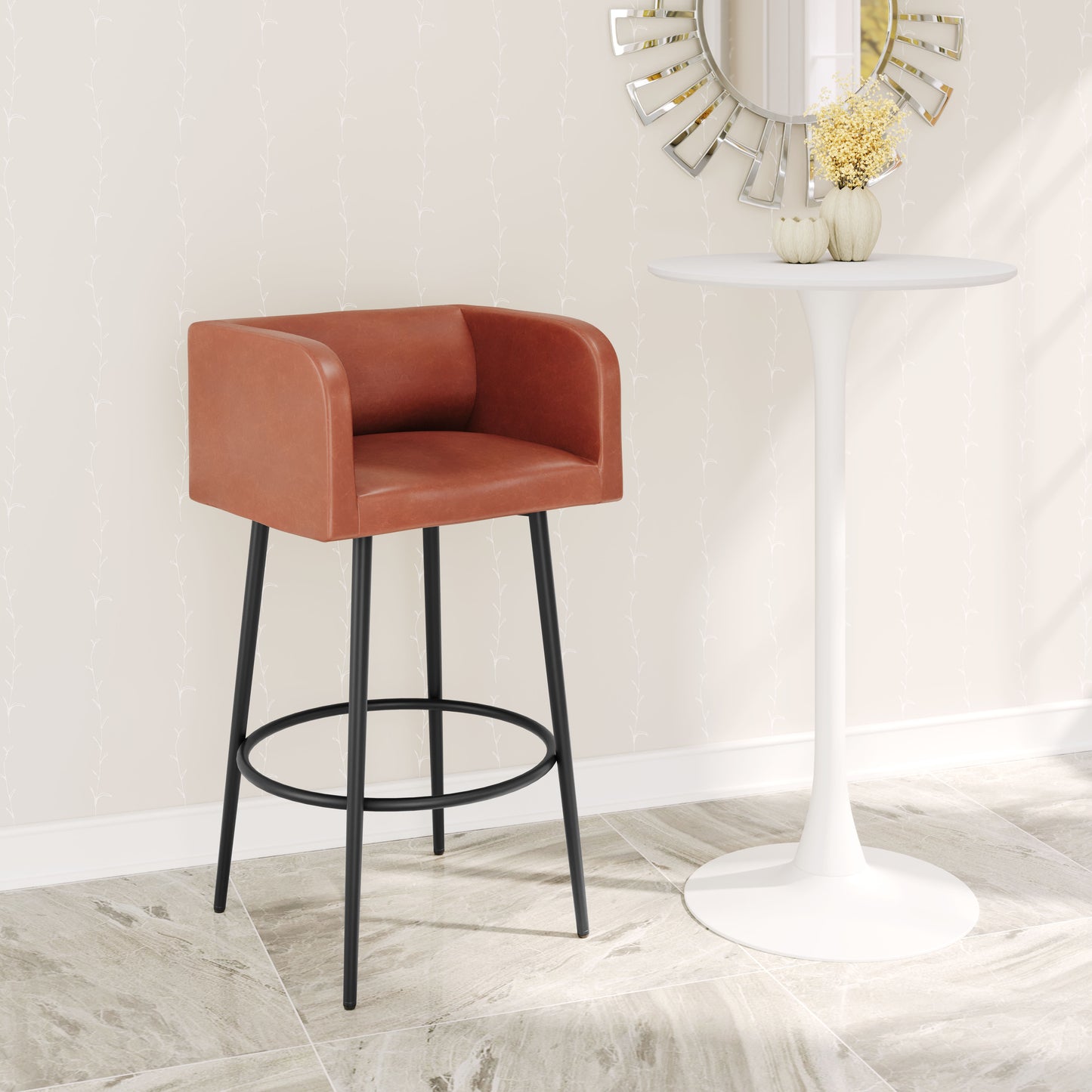 Horbat Barstool (Set of 2) Brown - Disselt Designs