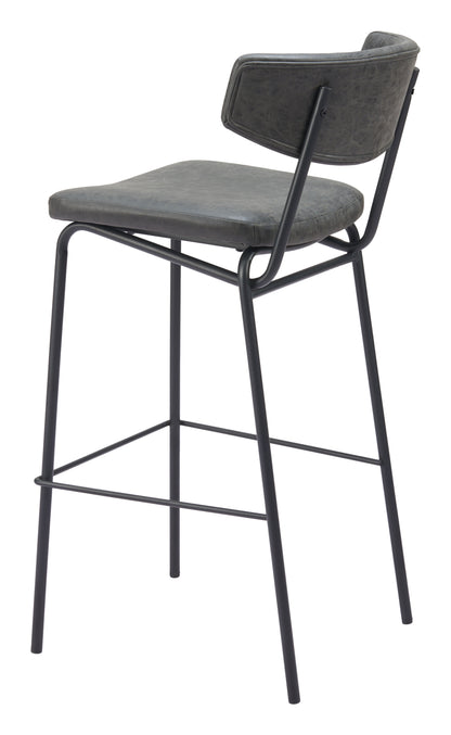 Charon Barstool (Set of 2) Vintage Black - Disselt Designs