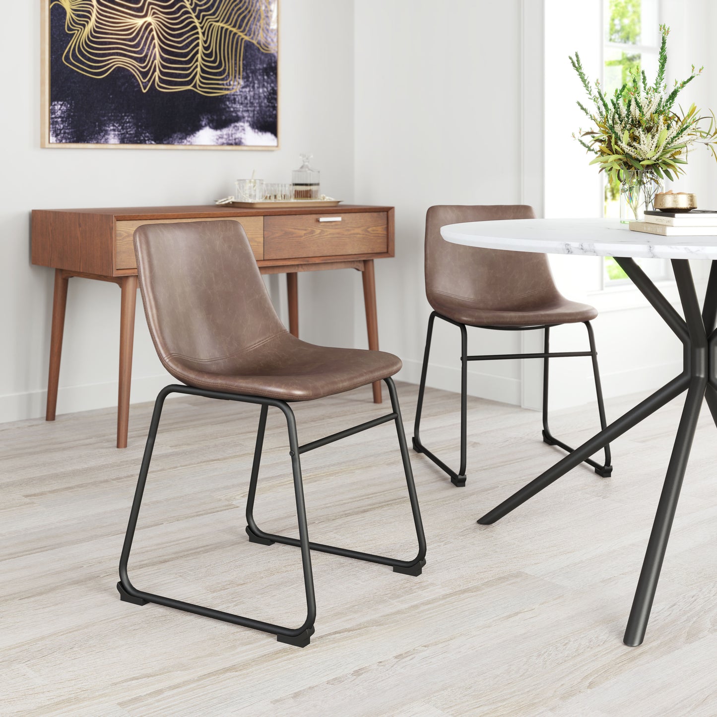 Smart Dining Chair (Set of 2) Vintage Espresso - Disselt Designs