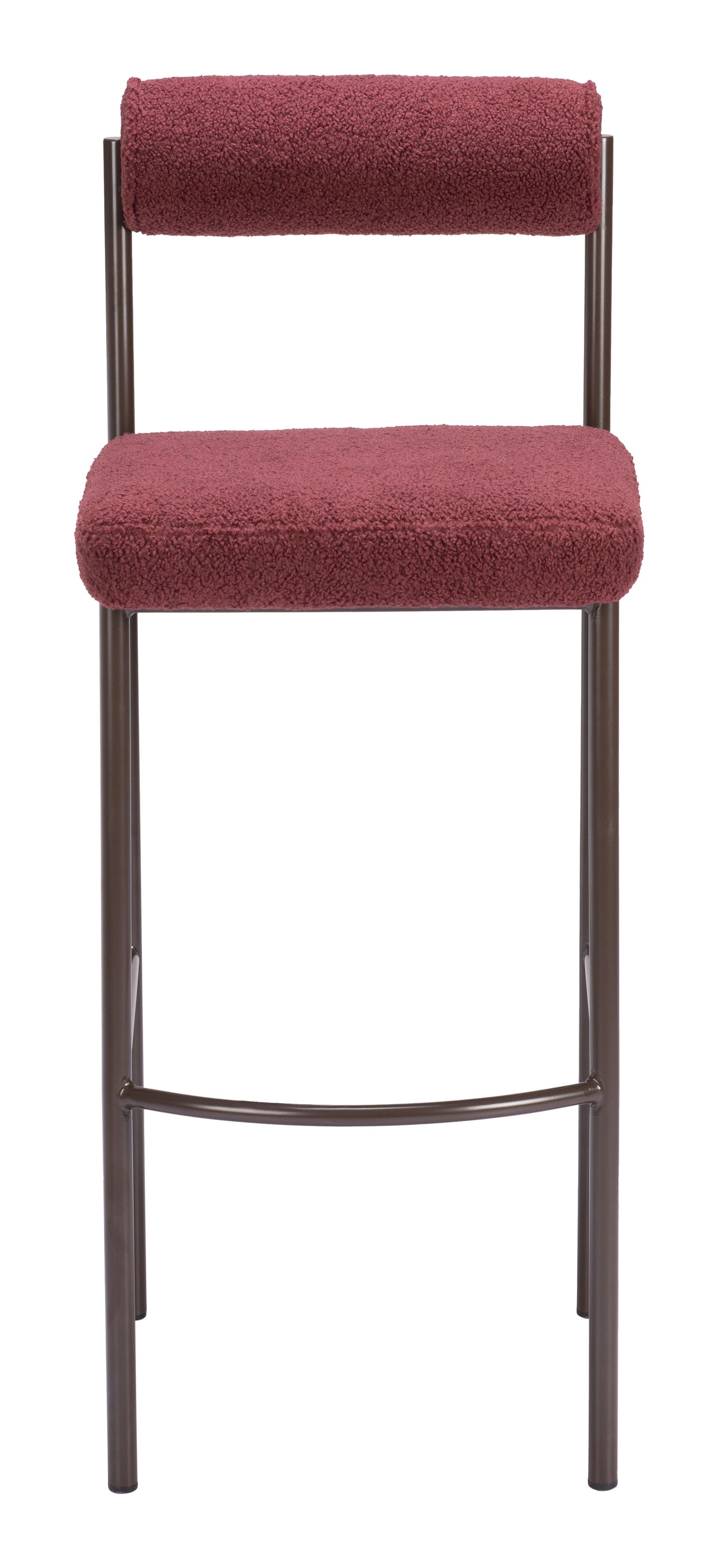Livorno Barstool (Set of 2) Red & Bronze - Disselt Designs