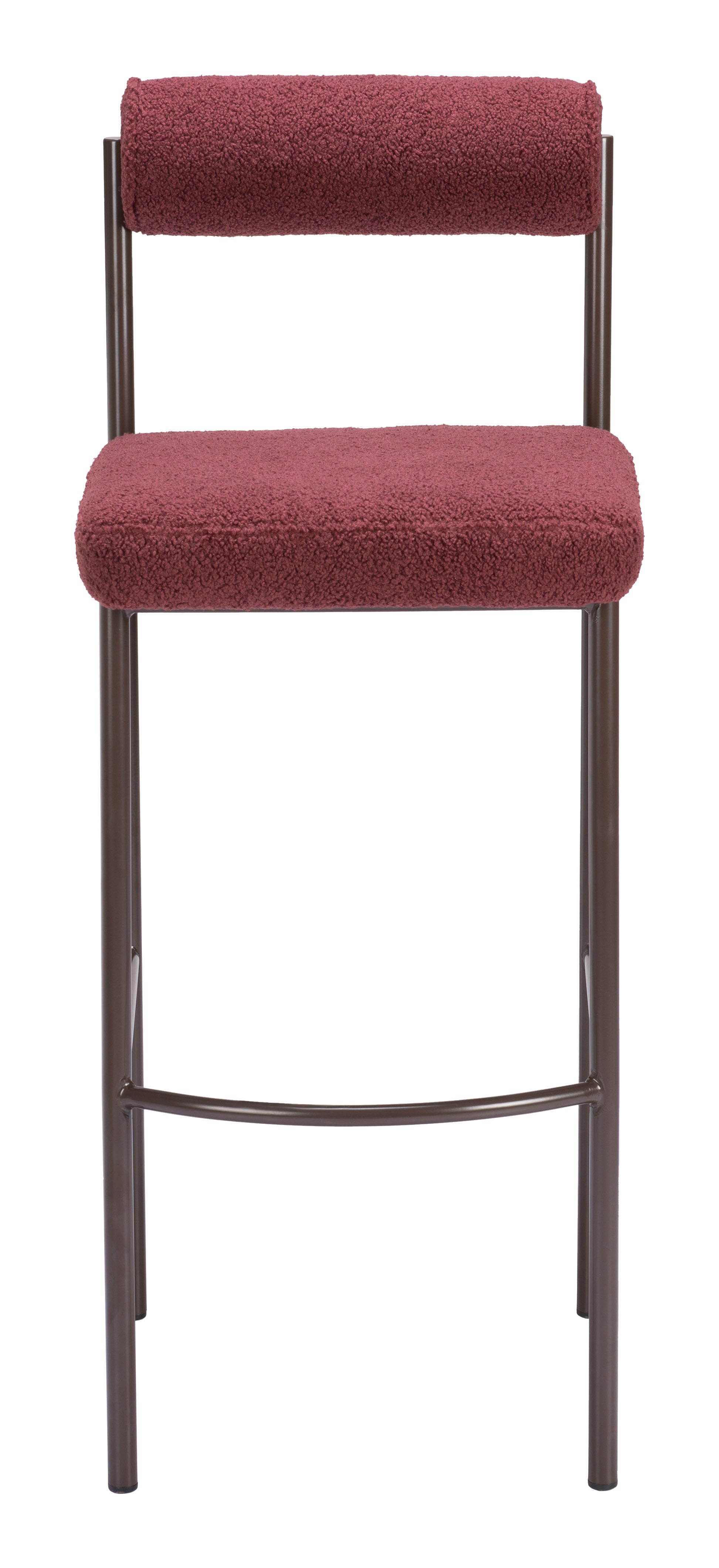 Livorno Barstool (Set of 2) Red & Bronze - Disselt Designs
