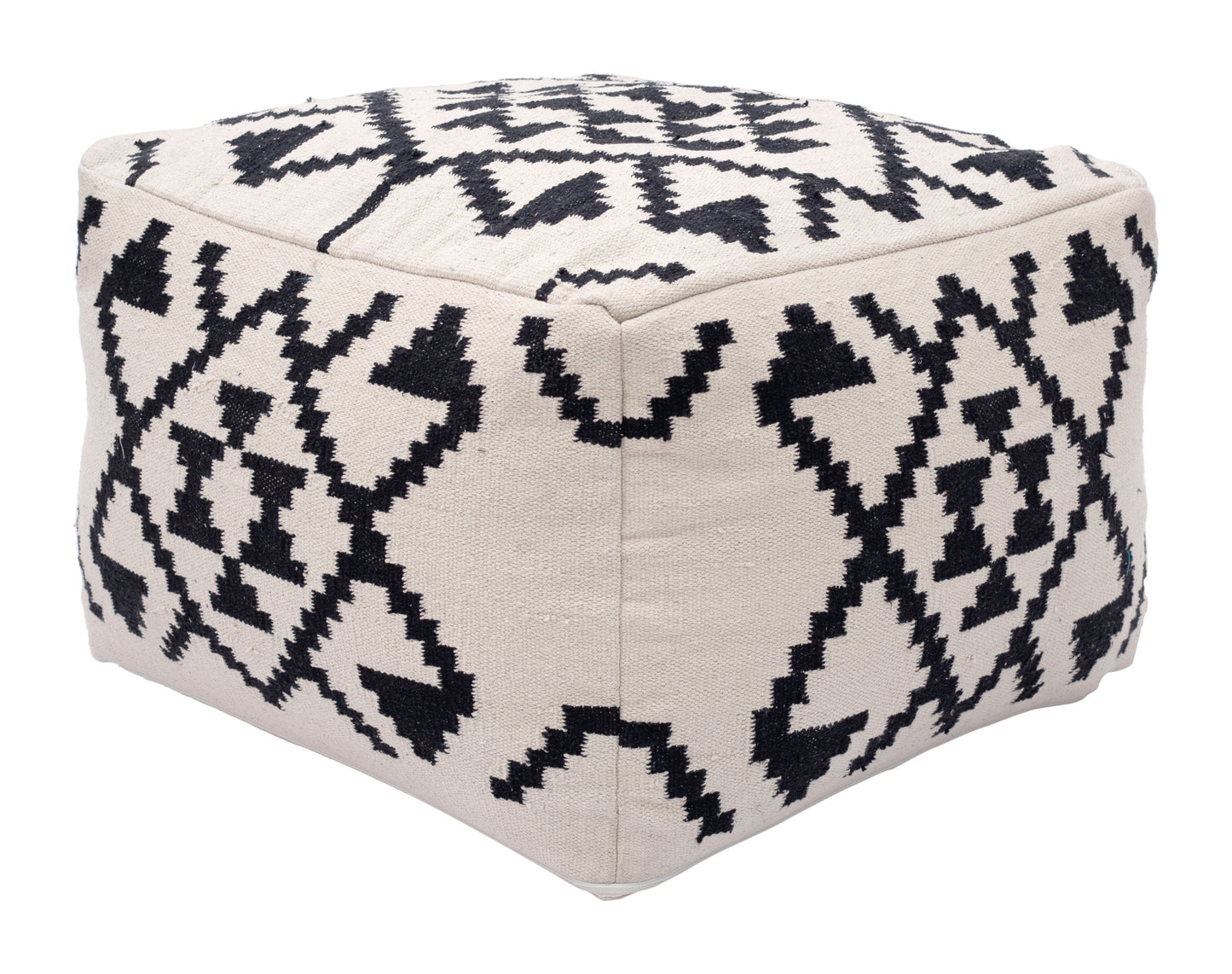 Lizardo Ottoman Beige & Black - Disselt Designs
