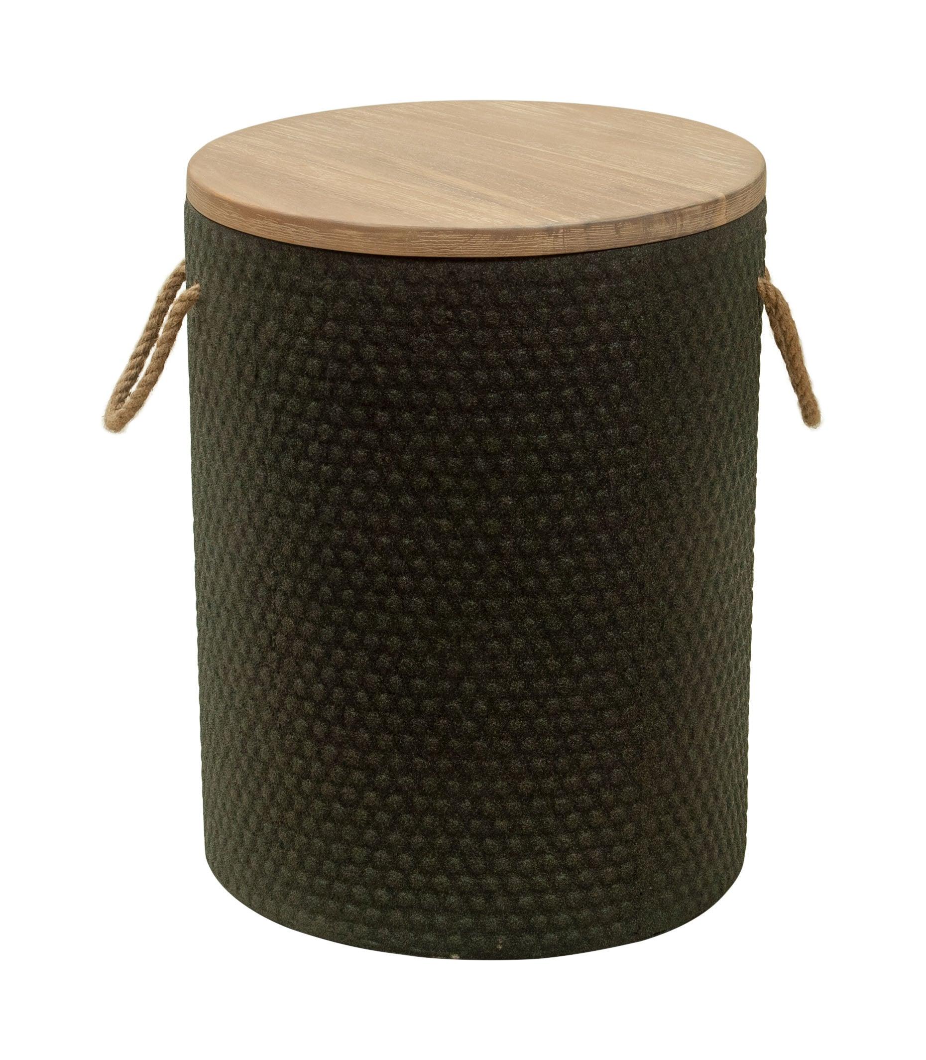 Beban Side Table Natural & Black - Disselt Designs