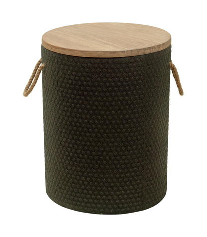 Beban Side Table Natural & Black - Disselt Designs