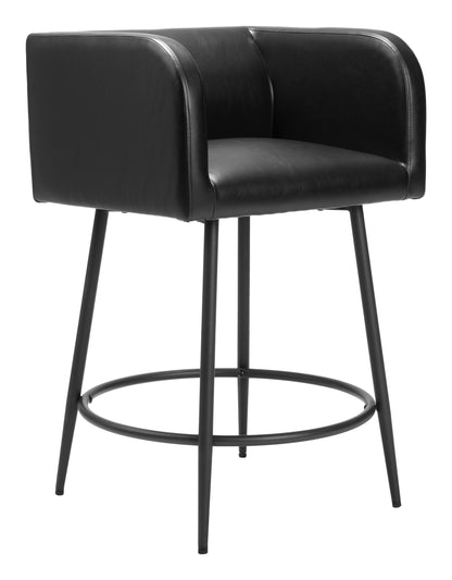 Horbat Counter Stool (Set of 2) Black - Disselt Designs