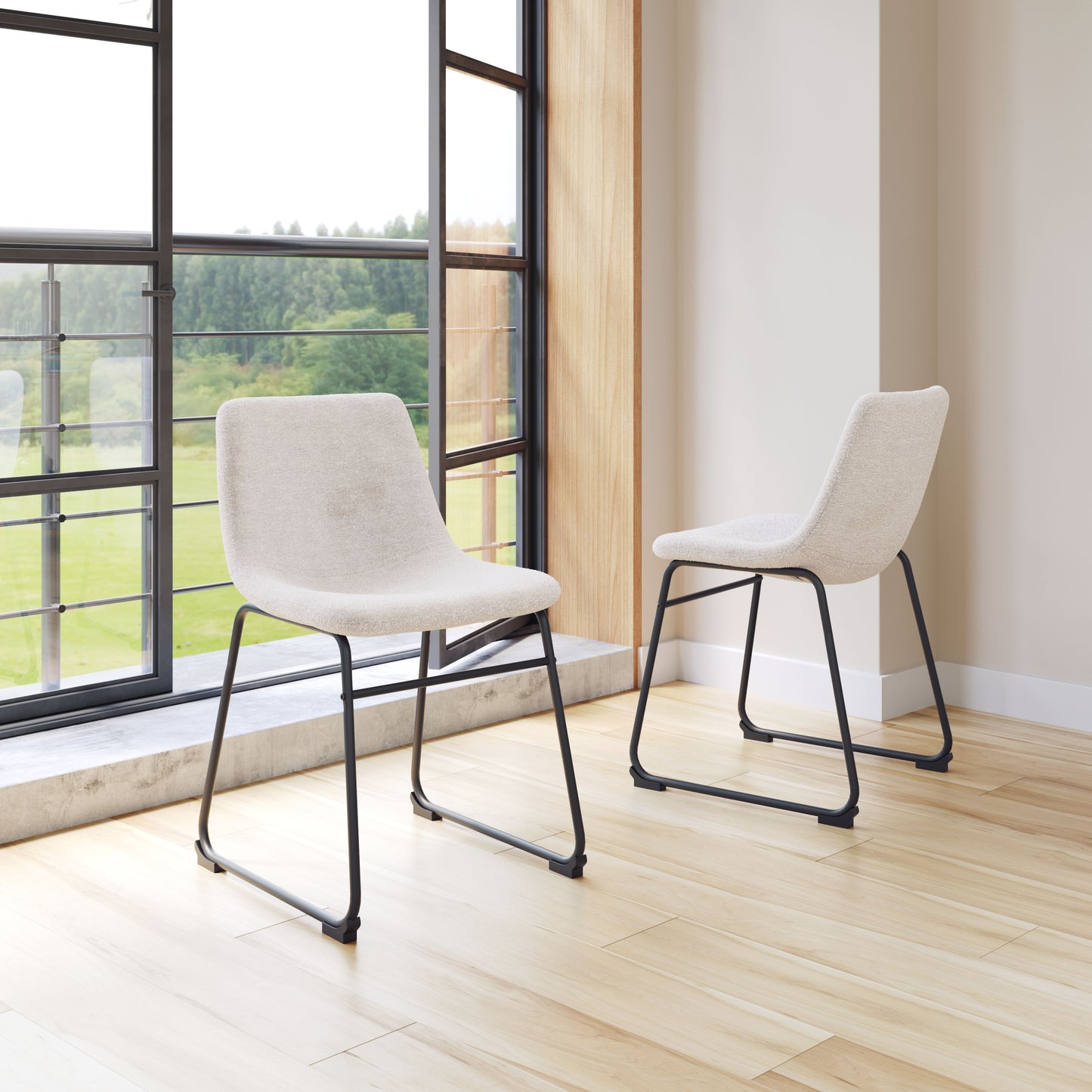 Smart Dining Chair (Set of 2) Ivory - Disselt Designs