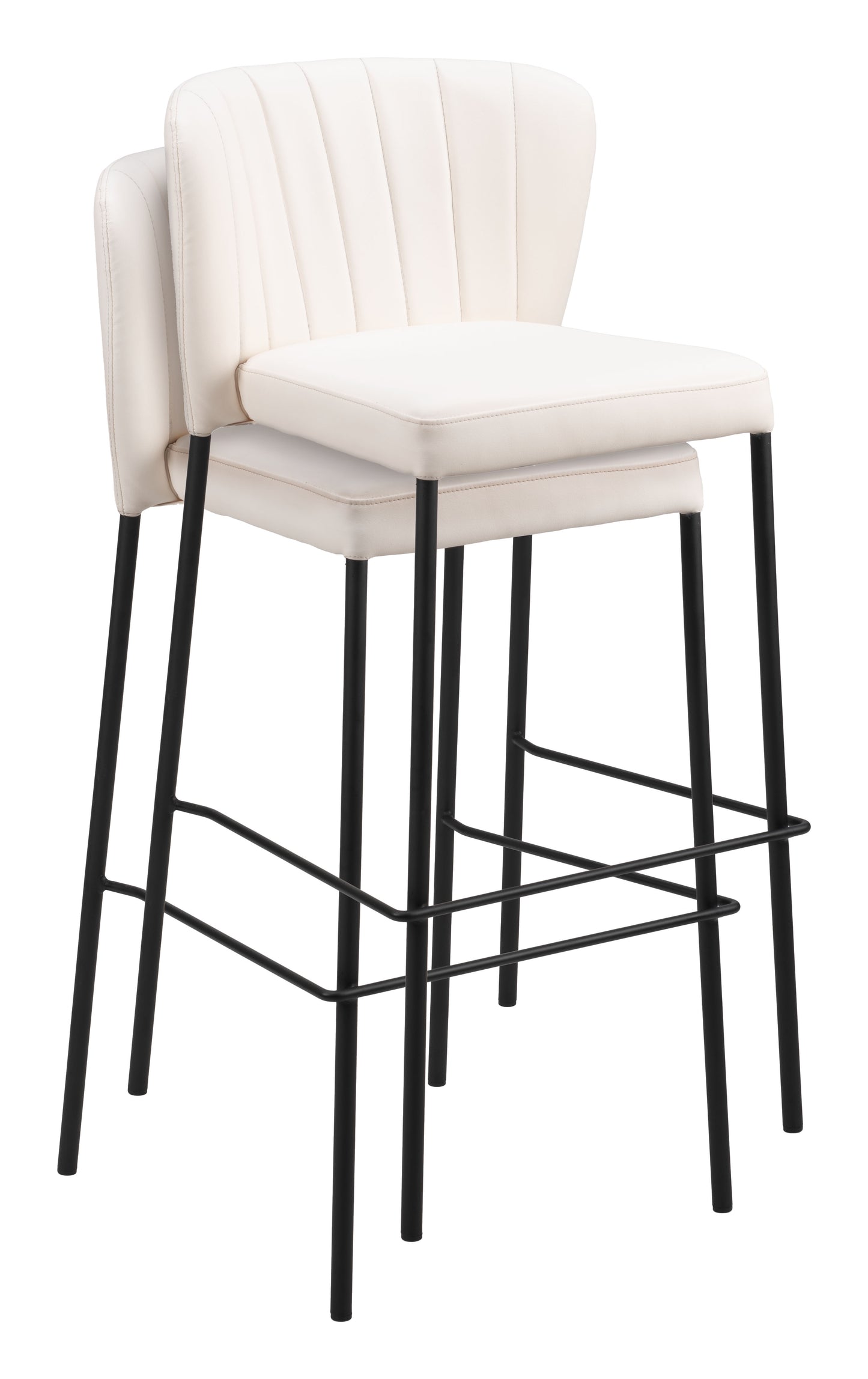 Linz Barstool (Set of 2) Cream - Disselt Designs
