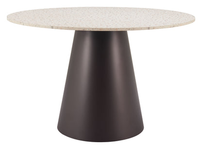 Jorf Dining Table Beige & Bronze - Disselt Designs