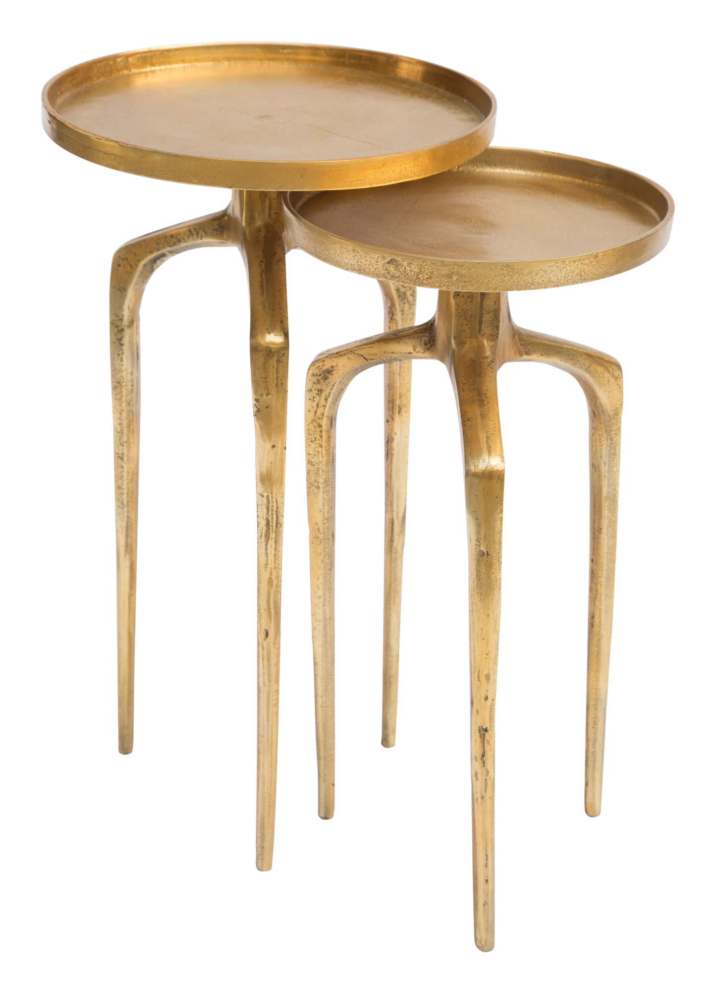 Como Accent Table Set (2-Piece) Antique Gold - Disselt Designs