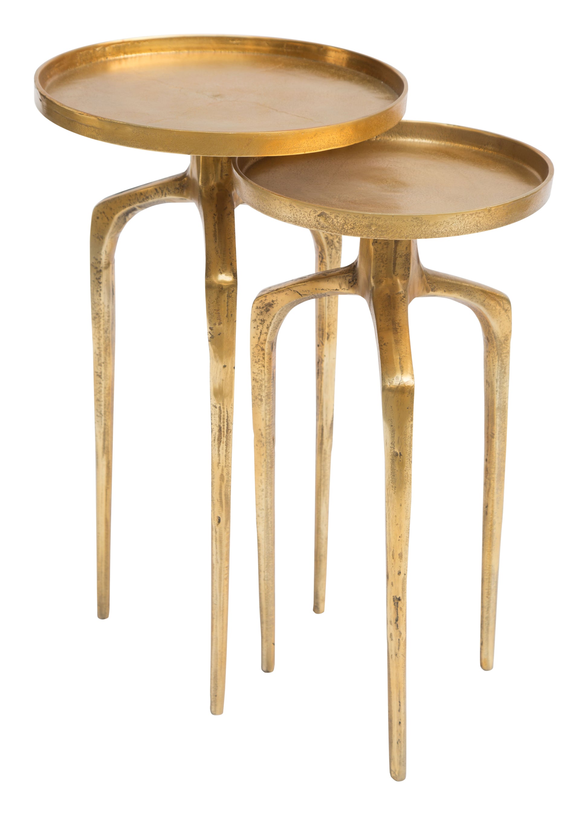 Como Accent Table Set (2-Piece) Antique Gold - Disselt Designs