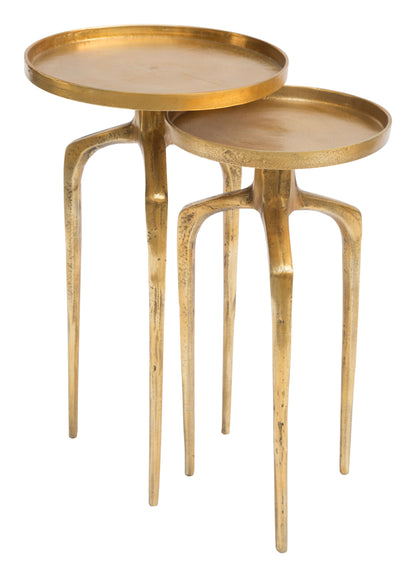Como Accent Table Set (2-Piece) Antique Gold - Disselt Designs