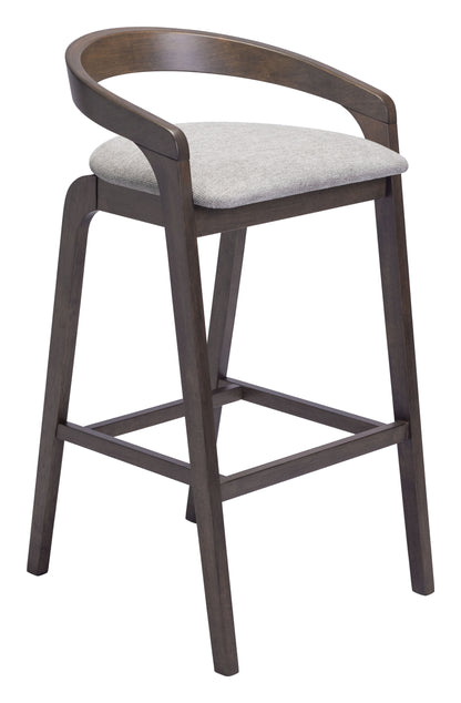 Troy Barstool (Set of 2) Dove Gray & Espresso - Disselt Designs