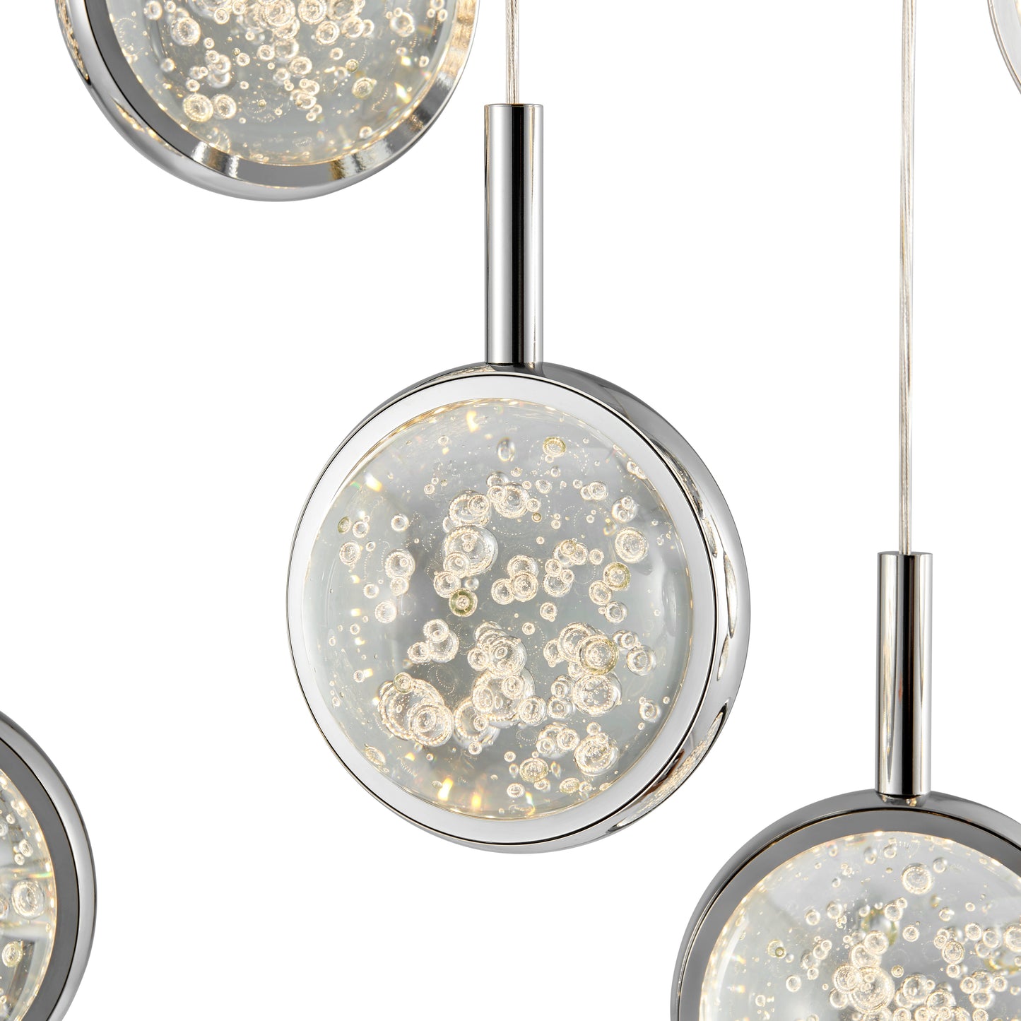 Bubbling Glow Rectangular Chandelier // Chrome - Disselt Designs