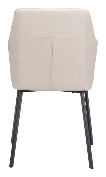 Adage Dining Chair (Set of 2) Beige - Disselt Designs