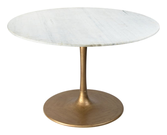 Ithaca Dining Table White & Gold - Disselt Designs