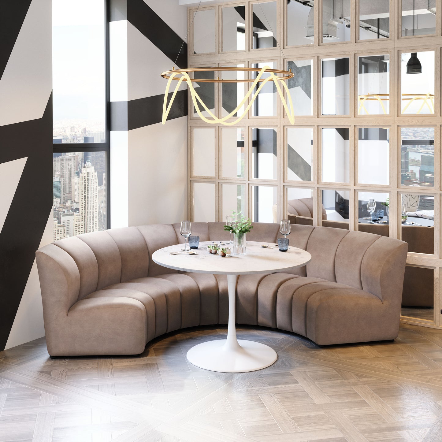 Garbi Modular Sectional Beige - Disselt Designs