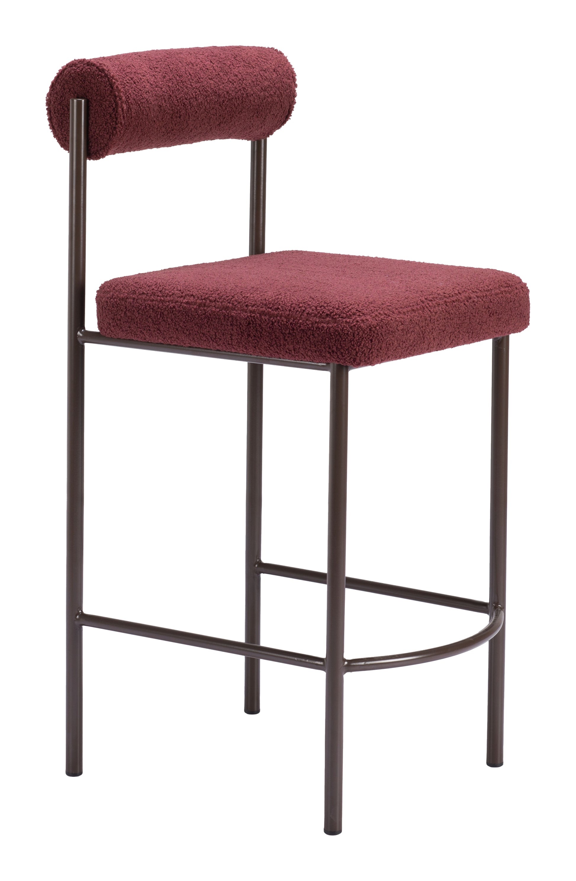 Livorno Counter Stool (Set of 2) Red & Bronze - Disselt Designs