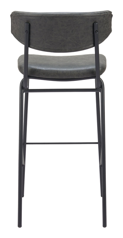 Charon Barstool (Set of 2) Vintage Black - Disselt Designs