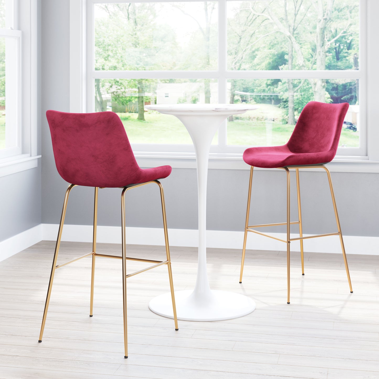 Tony Barstool Red & Gold - Disselt Designs