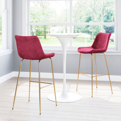 Tony Barstool Red & Gold - Disselt Designs