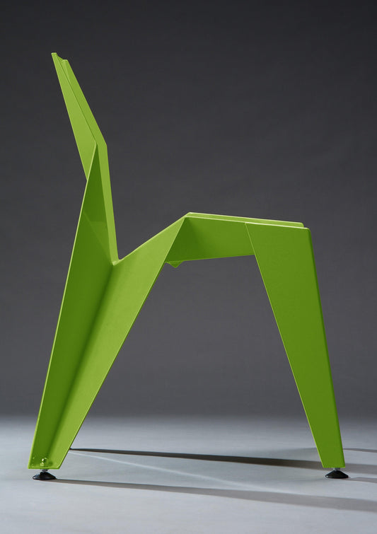 EDGE | Modern Green Aluminum Chair - Disselt Designs