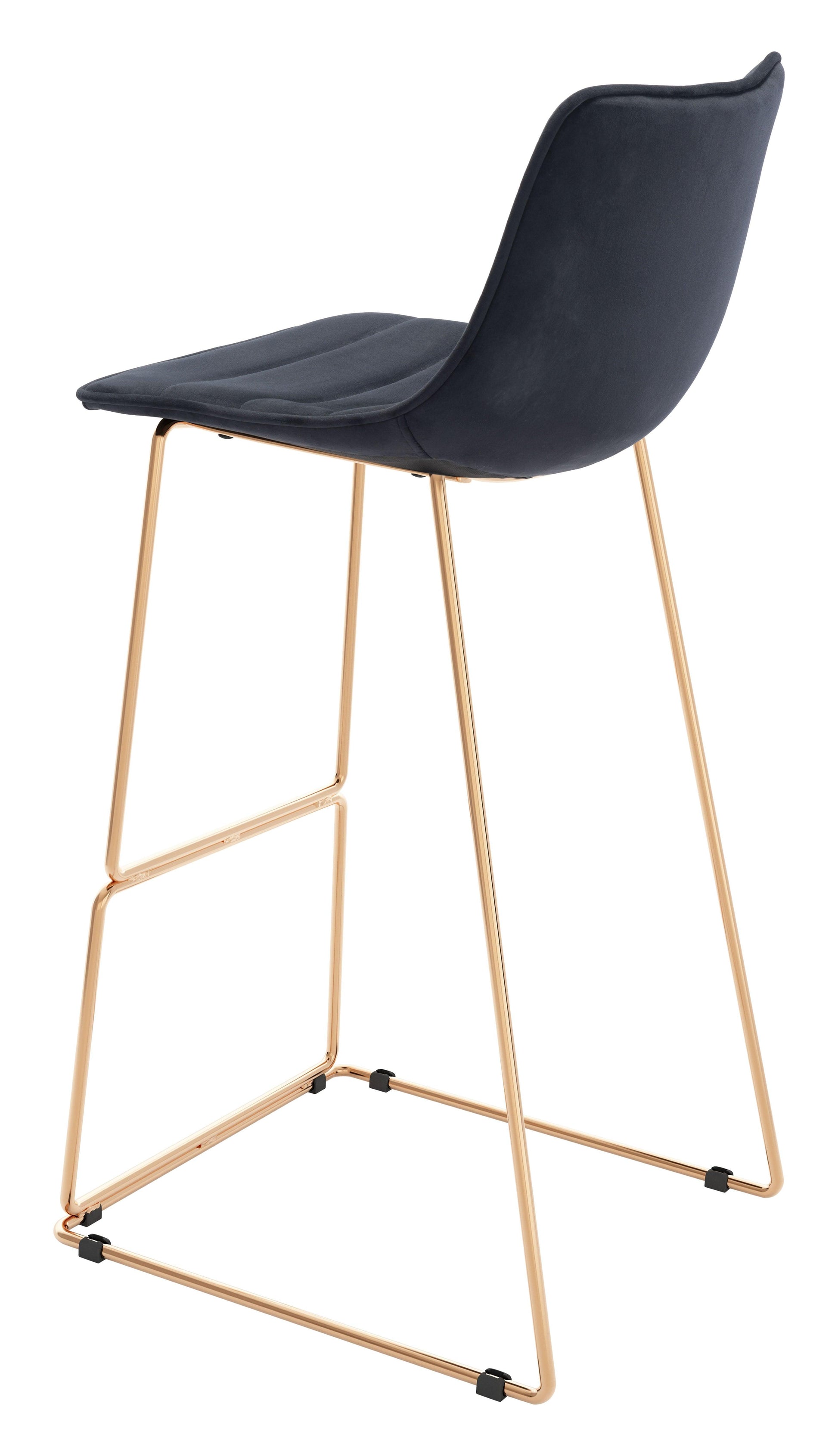 Adele Barstool (Set of 2) Black & Gold - Disselt Designs
