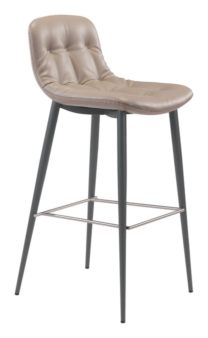 Tangiers Barstool (Set of 2) Taupe - Disselt Designs