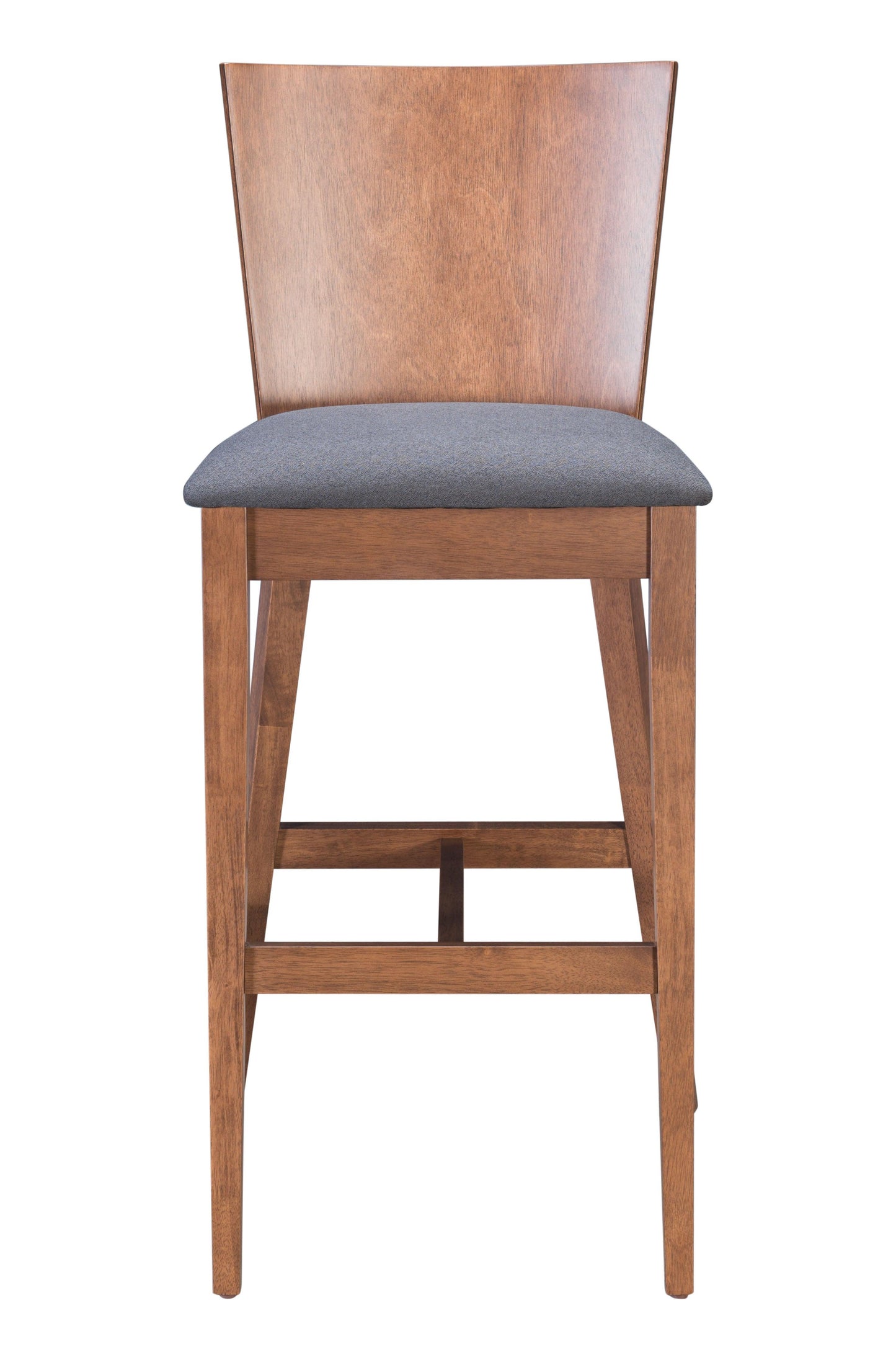Ambrose Barstool (Set of 2) Walnut & Dark Gray - Disselt Designs