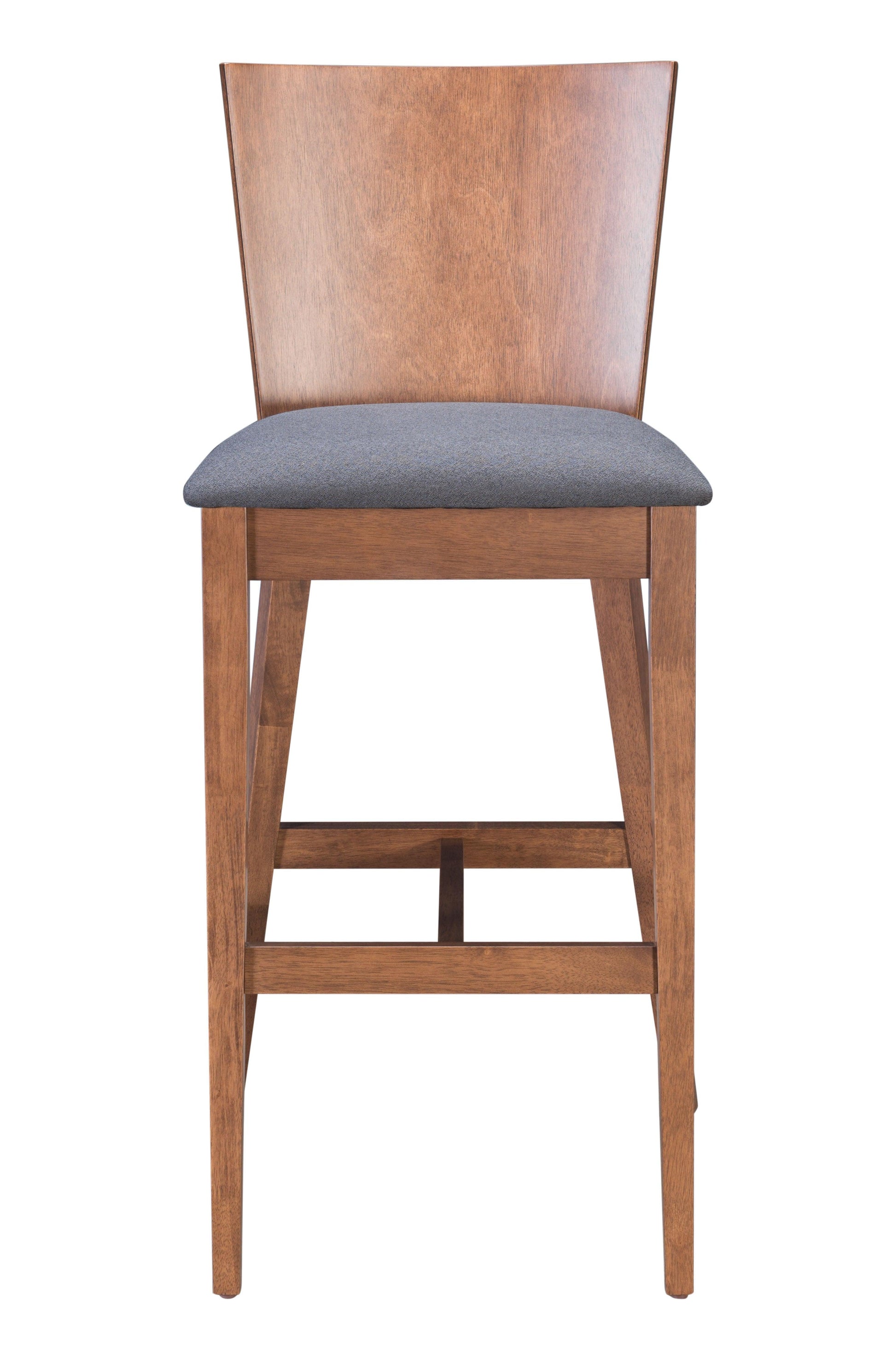 Ambrose Barstool (Set of 2) Walnut & Dark Gray - Disselt Designs