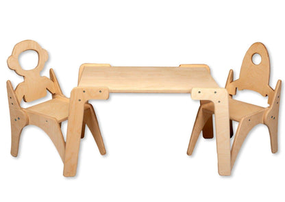 KIDS WORKIT | Wooden Table and Chair Set