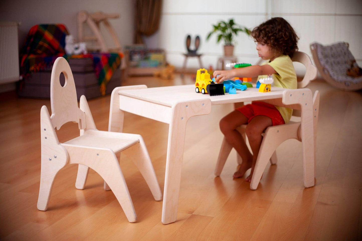 KIDS WORKIT | Wooden Table and Chair Set