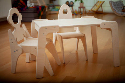 KIDS WORKIT | Wooden Table and Chair Set