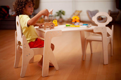 KIDS WORKIT | Wooden Table and Chair Set