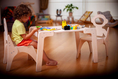 KIDS WORKIT | Wooden Table and Chair Set