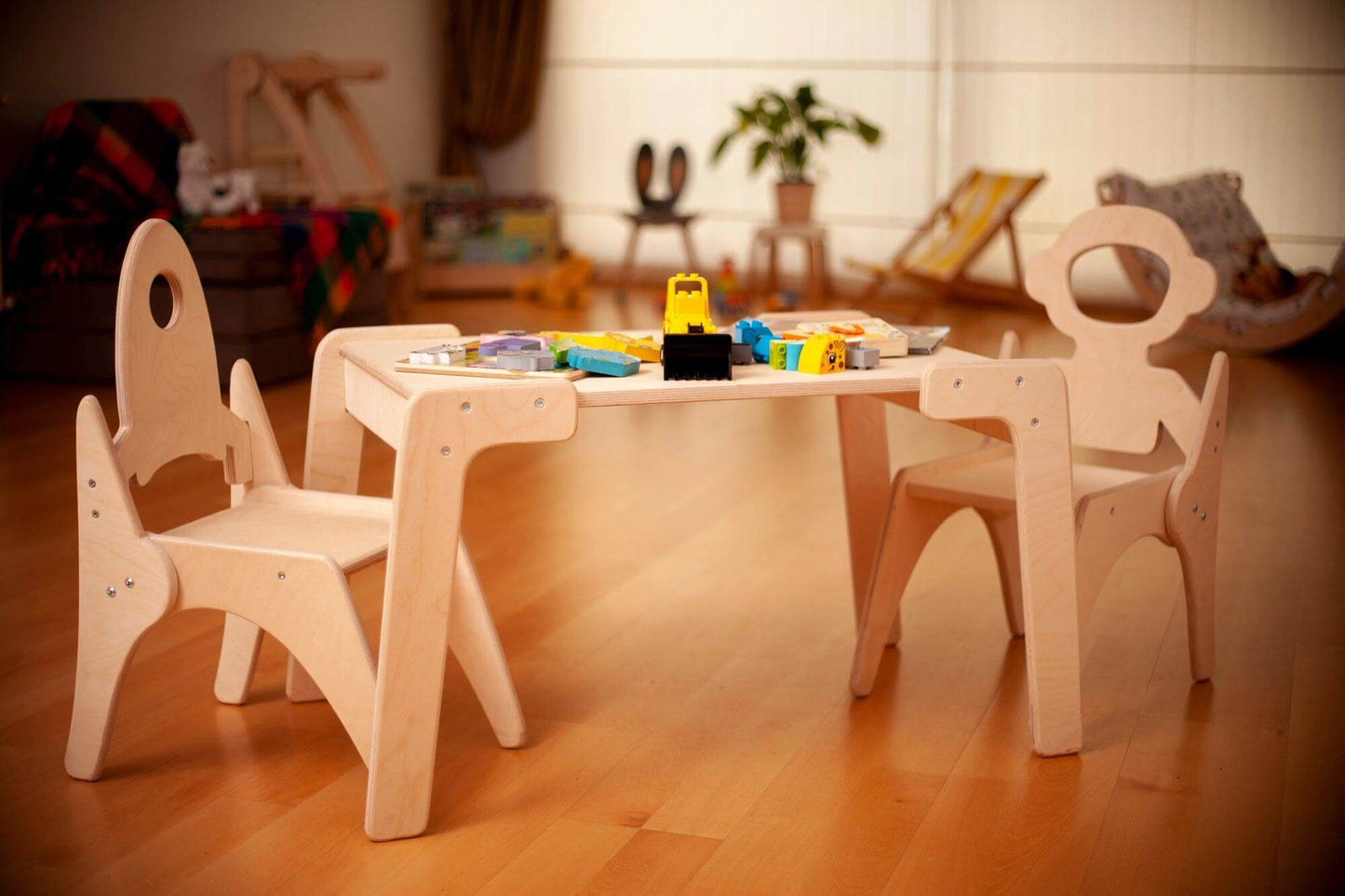 KIDS WORKIT | Wooden Table and Chair Set