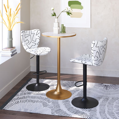 Elevate Barstool (Set of 2) White - Disselt Designs