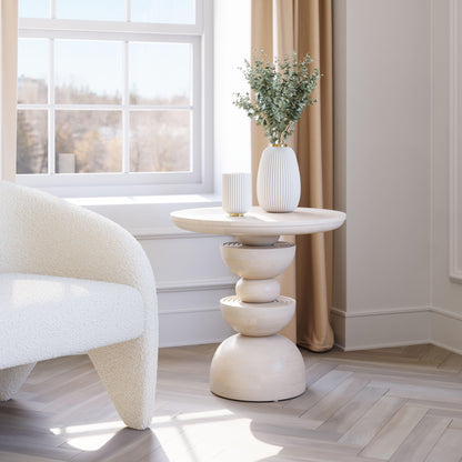 Bilanka Accent Table Whitewashed - Disselt Designs