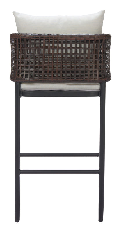 Palm Paradise Barstool Gray - Disselt Designs