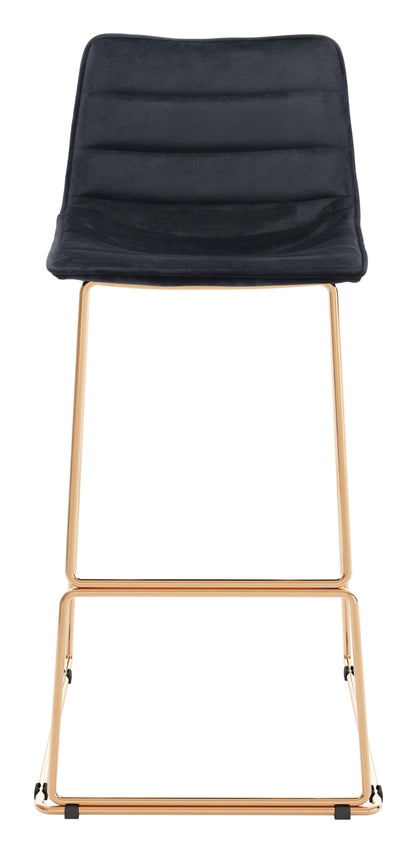 Adele Barstool (Set of 2) Black & Gold - Disselt Designs