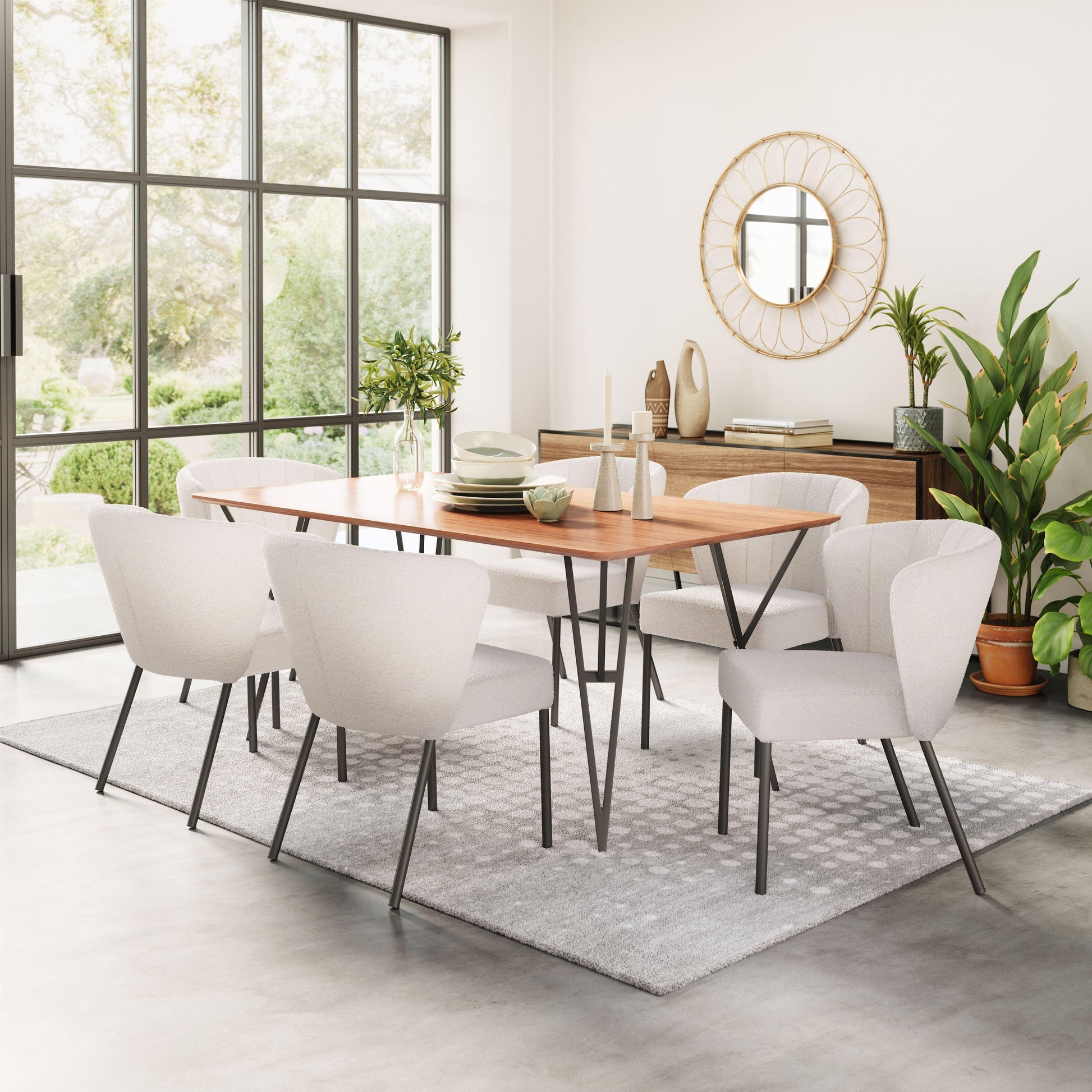 Aimee Dining Chair (Set of 2) Cream - Disselt Designs