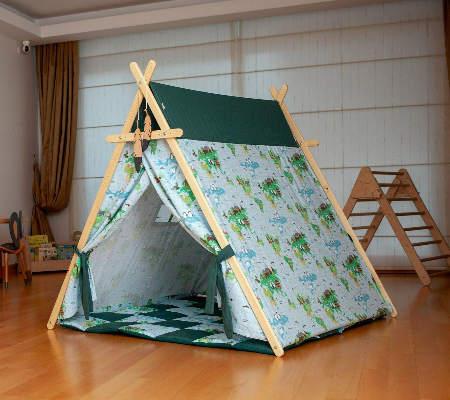 KIDS WORLD | World Map Play Tent and Play Mat - Disselt Designs